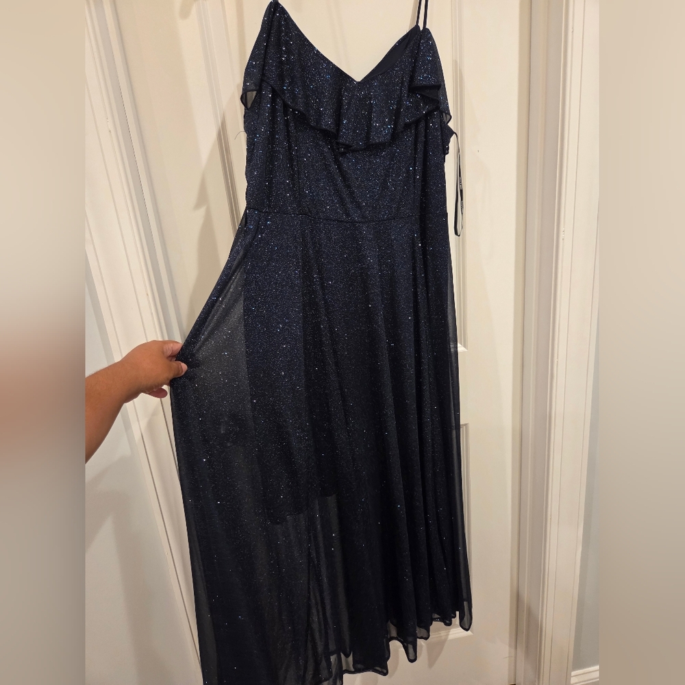 Sparkling Midnight Blue Evening Gown